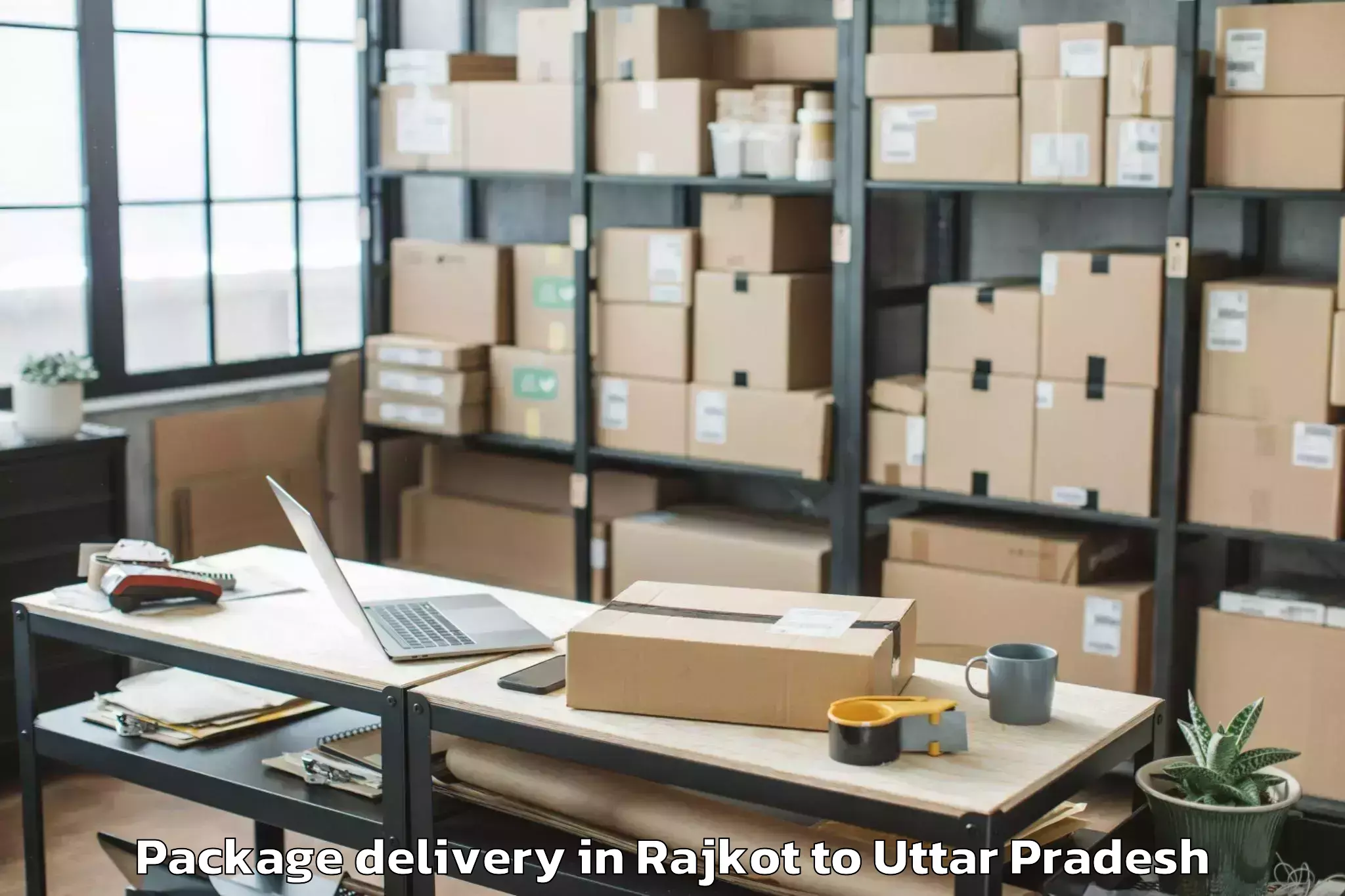 Efficient Rajkot to Bidhuna Package Delivery